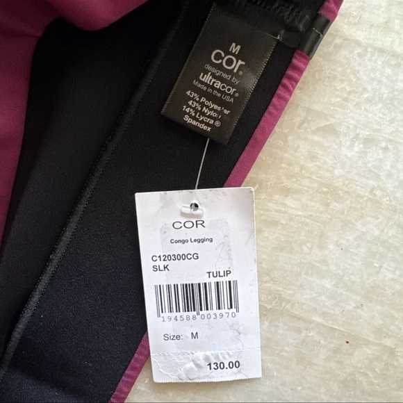 Cor Designed by Ultracor Tulip Congo Leggings yoga Size Medium MSRP $130 NWT - Picture 7 of 11